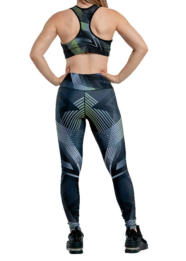 PE Leggings Green & Black